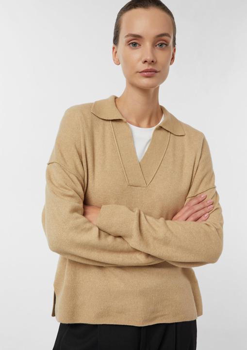 Immagine prodotto Comma Strickpullover Polopullover aus Baumwollmix mit modernem V-Ausschnitt und Cashmere Touch (38)