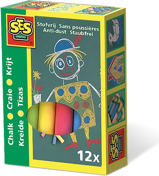 Actual product image Ses Chalk coloured 12 pieces (Multicoloured, 12 x)