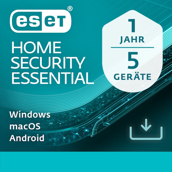 Produktbild ESET Home Security Essential 5U1Y Download Code (1 User, 5 Geräte/User, 12 Monate)
