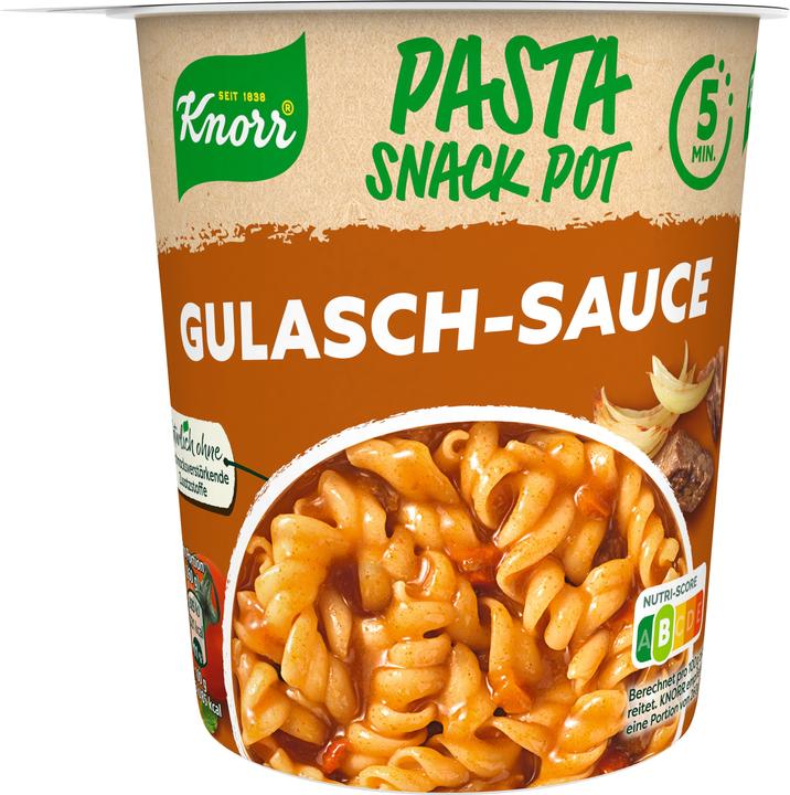 Knorr Pasta Snack Gulasch-Sauce mit leckeren Nudeln Becher (60 g)
