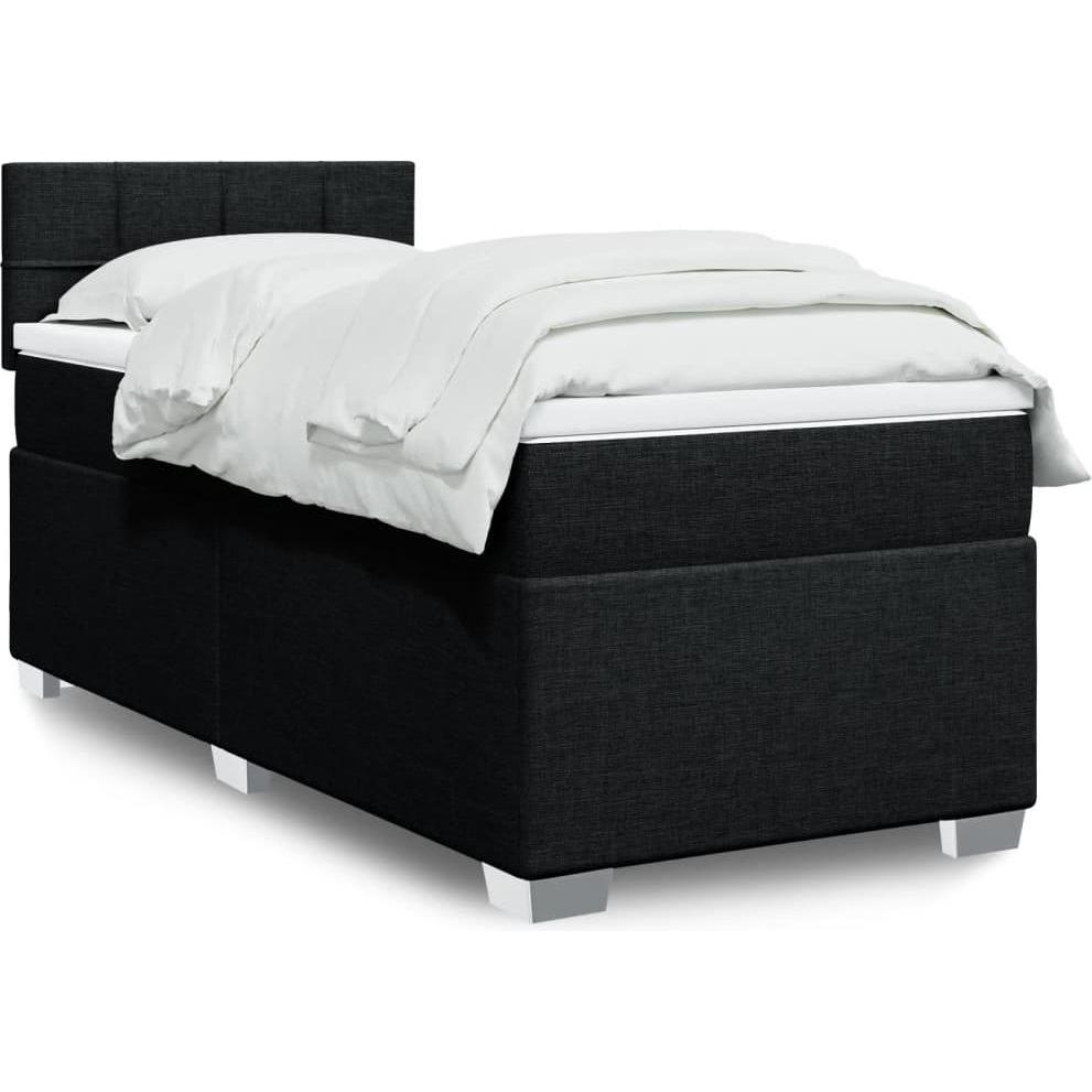 VidaXL, Bett, Bo x springbett mit Matratze 90 x 200 cm Stoff (90 x 200 cm)