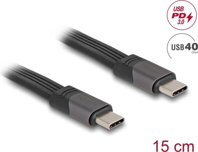 Immagine prodotto Delock Cavo a nastro FPC USB 40 Gbps da USB Type-C a USB Type (0.15 m, USB 2.0, USB 3.2, 100 W)
