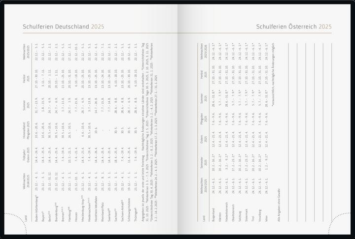 Actual product image rido/idé 7013607015 Pocket Calendar Young Line Mini (2025) 'Universe'| 2 pages = 1 week| A6| (A6, Hardcover, German)