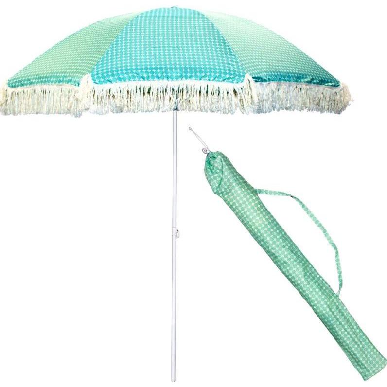 ProGarden, Ombrellone, Parasol Plażowo Ogrodowy Z Frędzlami 174cm Zielony