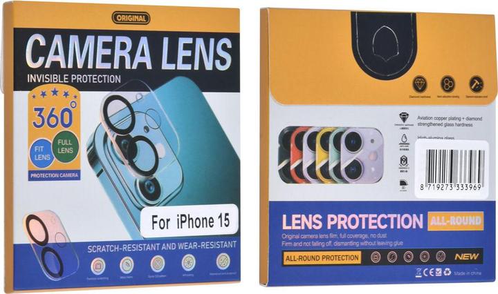 Image du produit Löwe Protection de caméra ORIGINALE iPhone 15 - verre blindé 9H objectif de caméra (1 pcs, Apple iPhone 15)