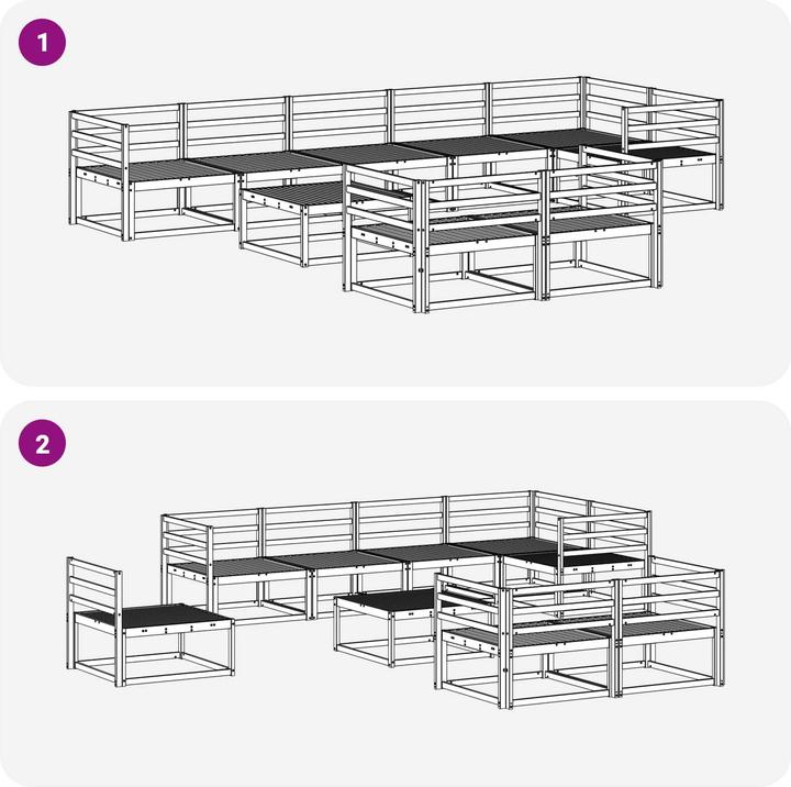 Produktbild vidaXL Outdoor-Sofa