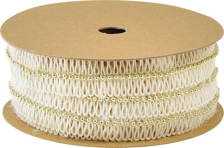 Produktbild Viana Dekoband mit goldenen Perlen auf Rolle (10x)