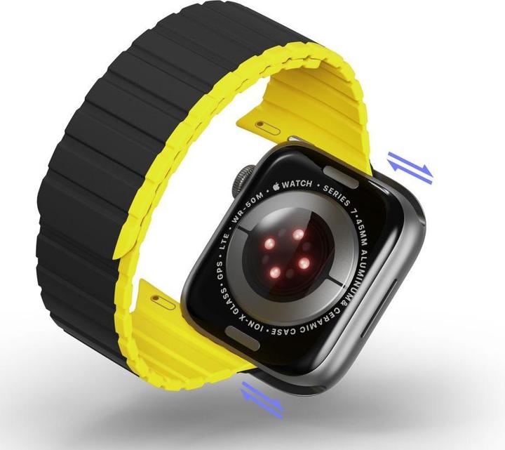 Produktbild Dux Ducis Magnetic Apple Watch SE, 8, 7, 6, 5, 4, 3, 2, 1 (41, 40, 38mm) Strap (LD Version) - Black/ (Metall, Silikon)