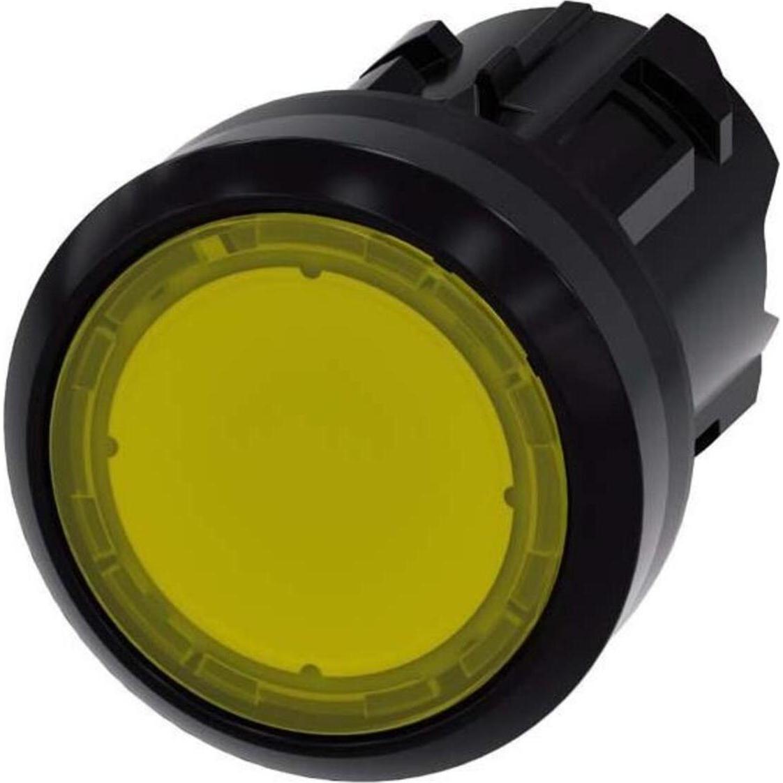 Siemens Illuminated pushbutton, 22mm, yellow, Taster + Schalter, Gelb