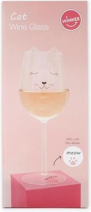 Immagine prodotto Winkee Bicchiere da vino per gatti - Bicchiere da vino (1 Occhiali, Bicchieri da vino rosso)