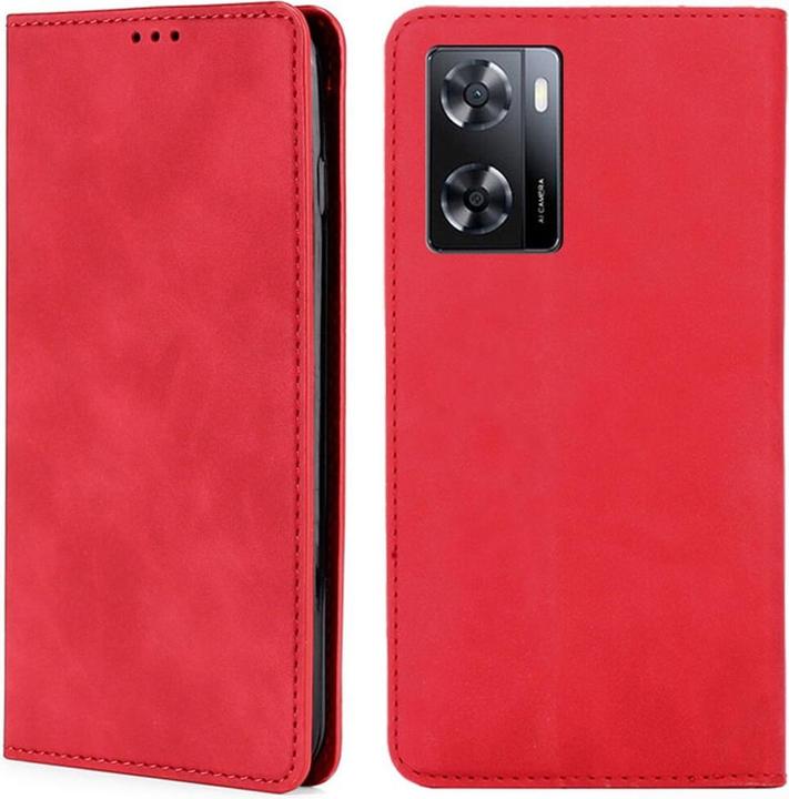 Actual product image Cover-Discount OPPO A57s - Stand Flip Case Cover red (Oppo A57s)