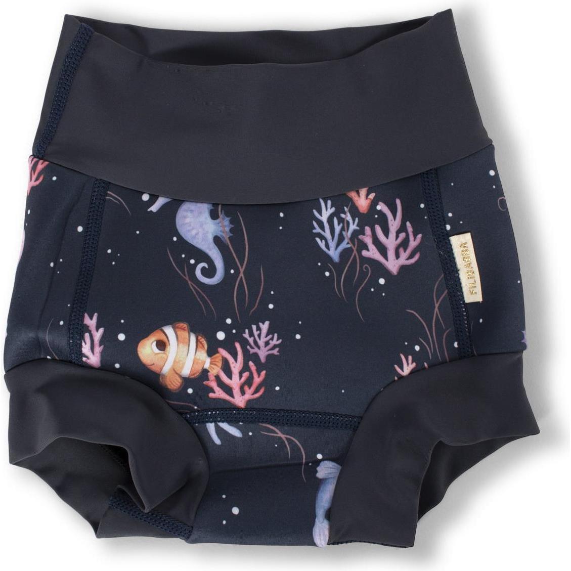 Filibabba, Unisex, Badehose, Lucca – Neoprenbadehose 1-2 Jahre – Rainbow Reef, Blau, (80, 86, 90, 92, 85 A)