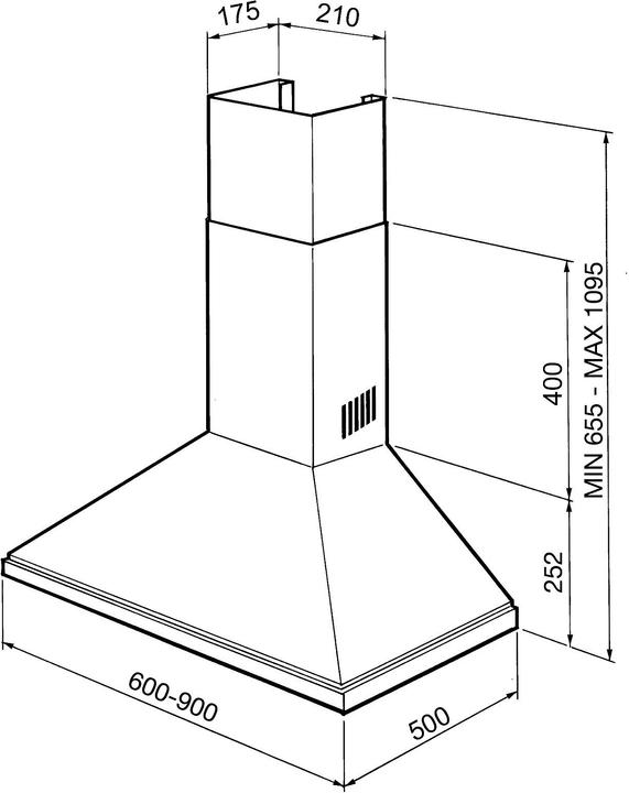 Actual product image Smeg KSED95XE Cooker hood, stainless steel, 90 cm