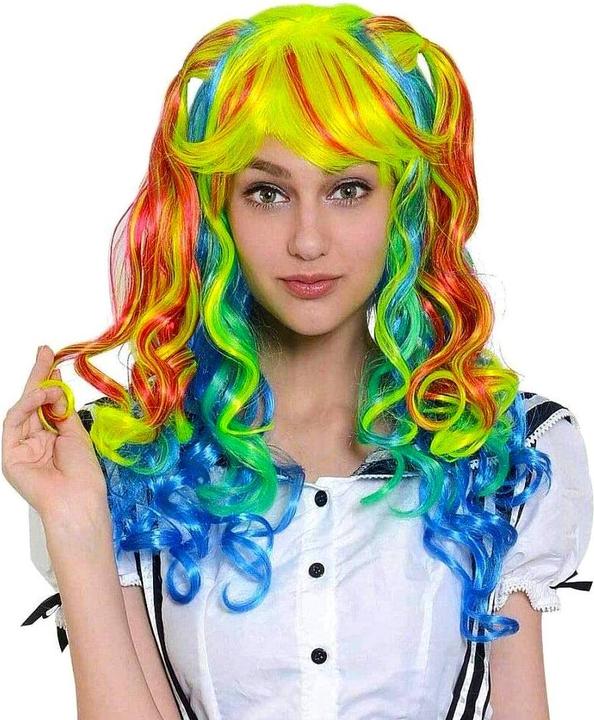 Produktbild Metamorph Rainbow Manga Perücke - Clown Faschingsperücke