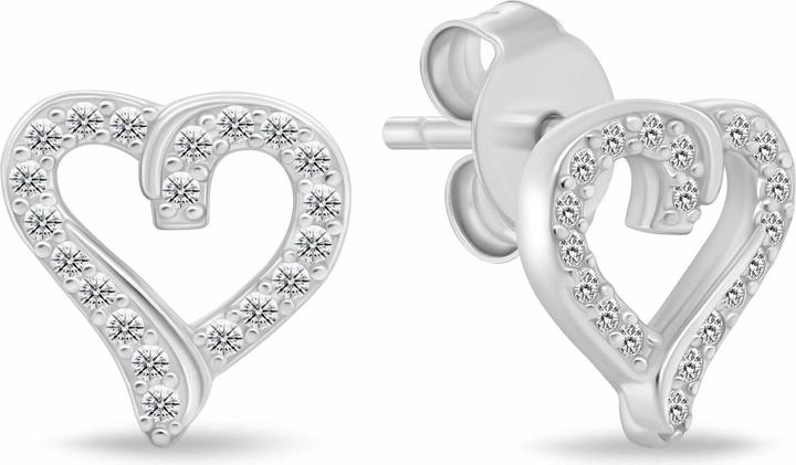 Immagine prodotto Brilio Argento - Orecchini a cuore in argento con zirconi EA100W