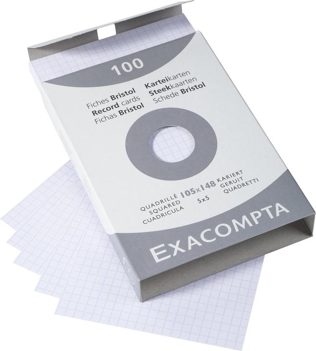 Image du produit Exacompta Fiches (A6, 205 g/m², 100 x)