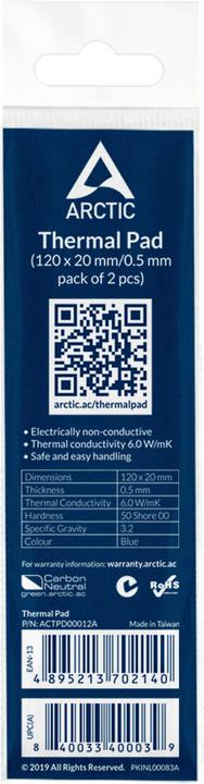 Actual product image Arctic Thermal Pad (0.50 mm)