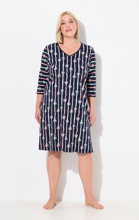 Immagine prodotto Ulla Popken bigshirt, confezione da 2, girocollo/scollo a V, manica 3/4 (42, 44)