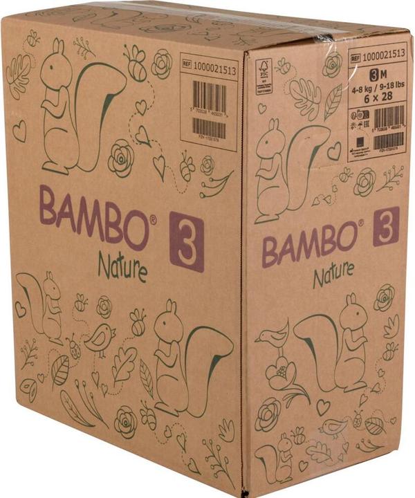 Produktbild Bambo Nature, Gr. 3, 4-8 kg, Papier Verpackung (Gr. 3, 28 Stück)