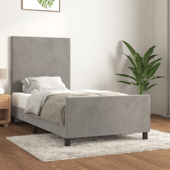 Image du produit vidaXL Bettgestell mit Kopfteil (90 x 190 cm)
