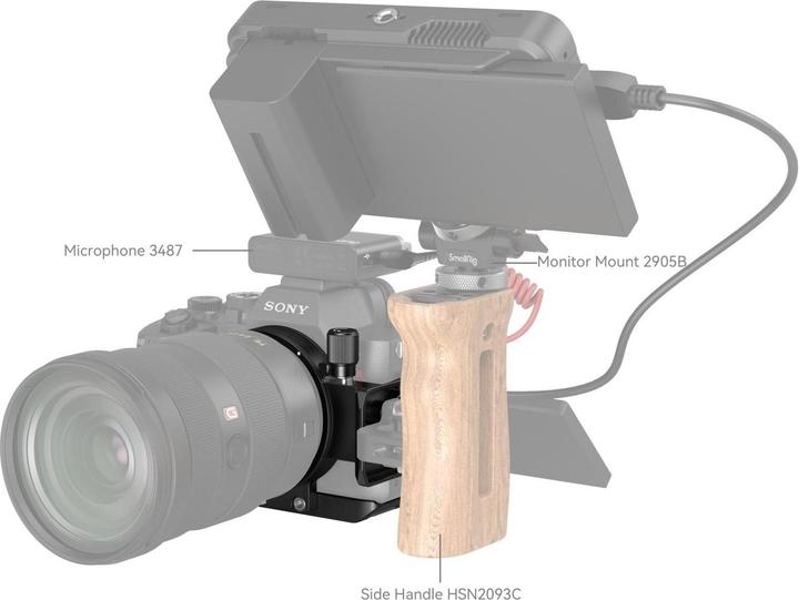 Actual product image SmallRig 4148 Rotatable Horizontal to Vertical Mount Plate Kit for Sony Alpha 7R V / Alpha 7 IV / Alpha 7S II (Cage)