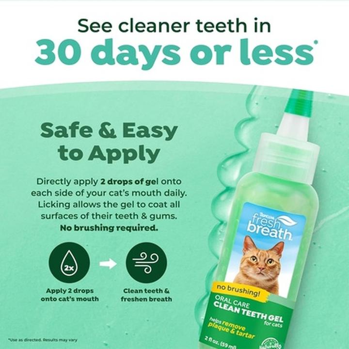 Image du produit Tropiclean Gel de soin buccal Clean Teeth pour chat (Chat)