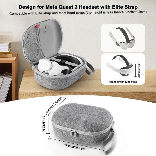 Actual product image MU Classic Meta Quest 3 storage bag