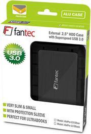 Actual product image Fantec Alupro U3 Case Black (2.5")