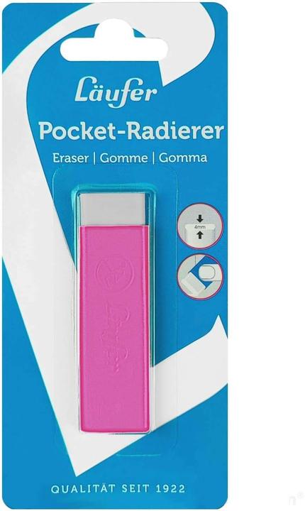 Actual product image Läufer L "ufer Plastic Eraser Pocket 2, pink