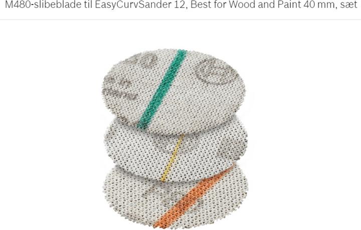 Produktbild Bosch Zubehör M480 Schleifblätter für EasyCurvSander 12, Best for Wood and Paint, 40 mm, Set (80)