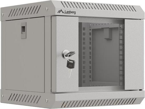Lanberg Szafa Instalacyjna Rack Wisząca 10 4u 300x300 Szara Drzwi Przeszklone (Flat Pack) (4 HE, 10 Zoll Rack)