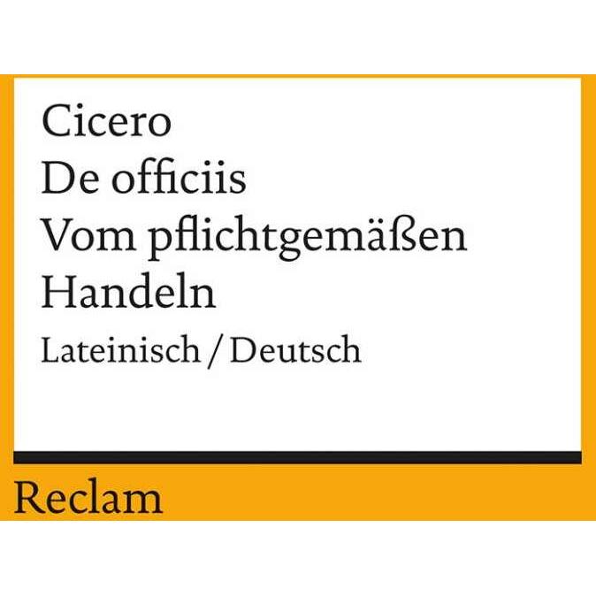 Vom pflichtgemässen Handeln, Fachbücher von Cicero