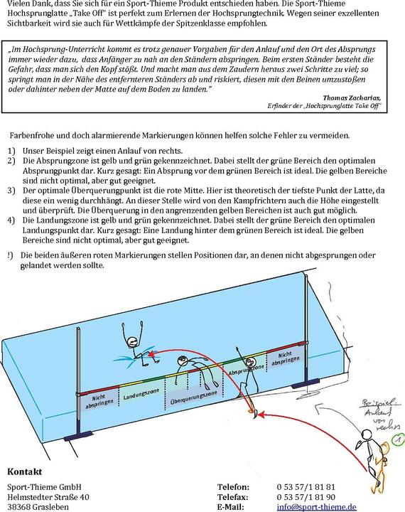 Produktbild Sport-Thieme Hochsprunglatte Take Off (1900 g)