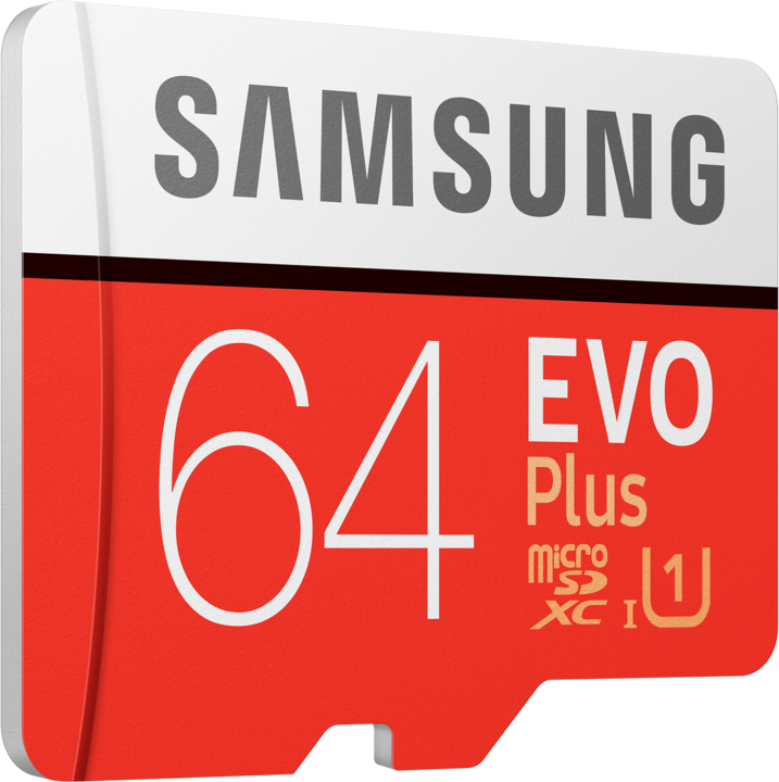 Actual product image Samsung Evo+ (64 GB, microSDXC, U1, UHS-I)
