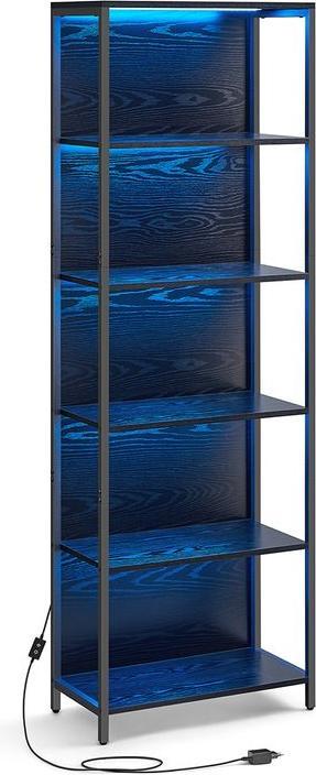 Produktbild Songmics Bücherregal mit LED-Beleuchtung (60 x 30.30 x 178.60 cm)