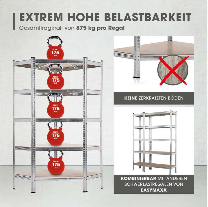 Actual product image Easymaxx Heavy duty shelving
