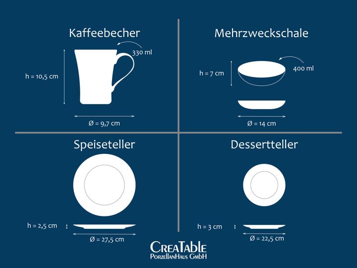 Image du produit CreaTable Celadon (16 pcs)
