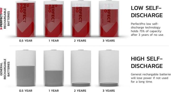 Actual product image PerfectPro Rechargeable battery (2 pcs., C, 4000 mAh)