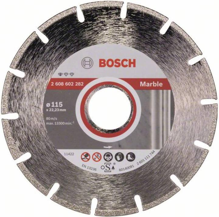Produktbild Bosch Professional Zubehör Diamanttrennscheibe Standard for Marble, 115 x 22,23 x 2,2 x 3 mm