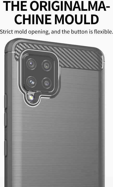 Actual product image Cadorabo TPU Ultra Slim carbon stainless steel Combi Cover (Samsung Galaxy A42 5G)
