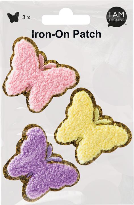 Image du produit I Am Creative Ecusson Iron on patch Papillon (3 pcs, 5.50 x 4.50 cm)
