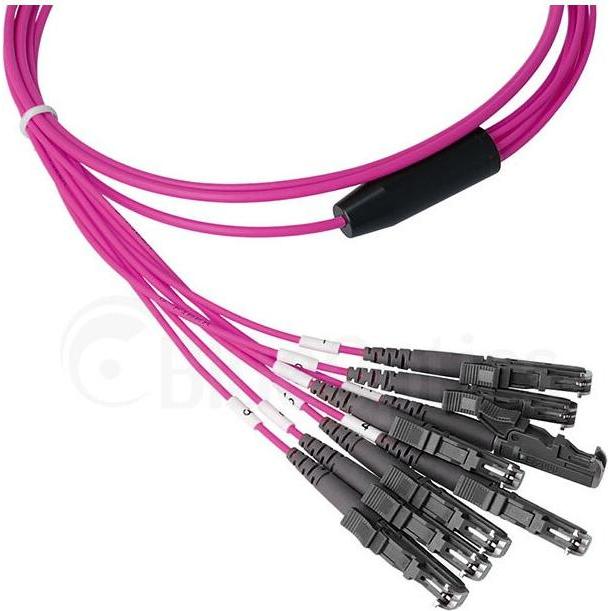 Thumbnail - BlueOptics LWL MTP/4xE2000 Breakout Kabel OM4 3 Meter (3 m), Netzwerkkabel