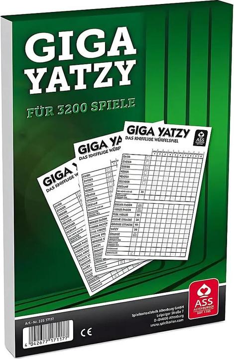 Produktbild ASS Altenburg 22517117 - Giga Yatzy Block (Deutsch, 2 - 6 Spieler)