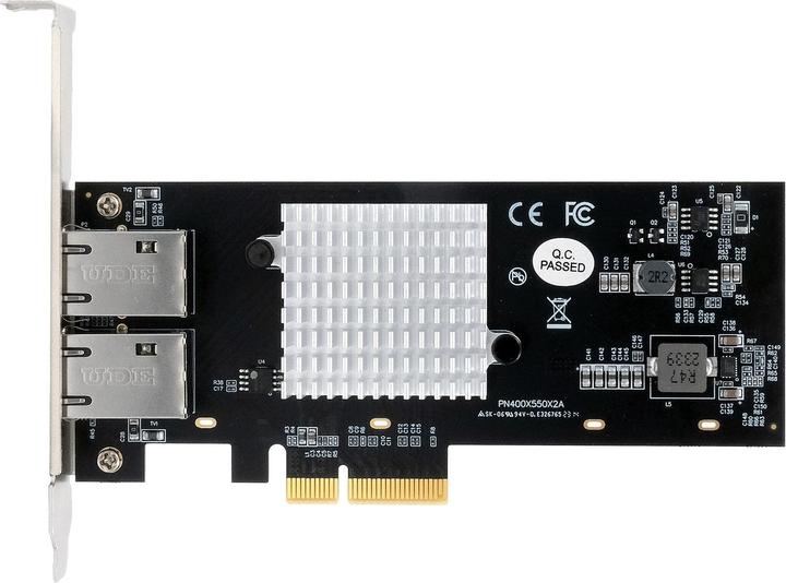Produktbild Exsys PCI-E Karte Ethernet 2x 10 Gbit/s (Intel) (PCI-E x4)