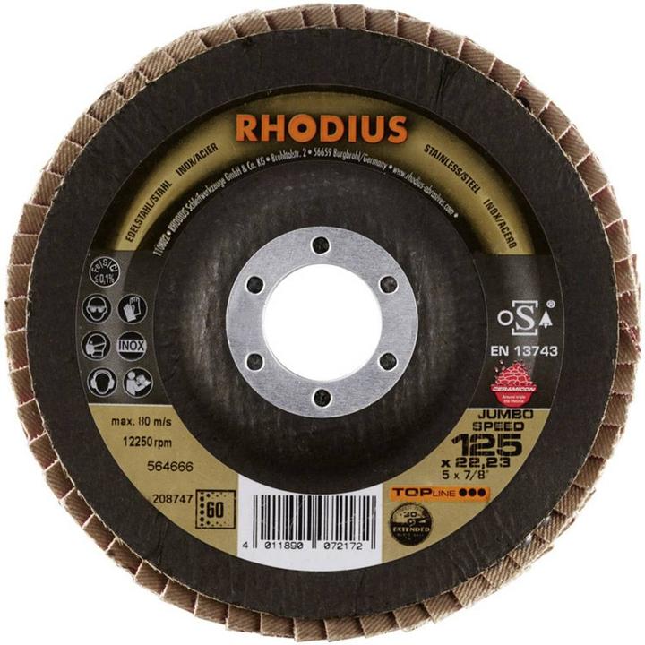 Produktbild Rhodius JUMBO SPEED Fächerscheibe 125 x 22.23 - P60 (60)