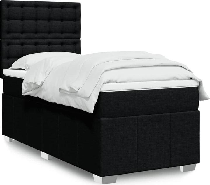 Actual product image vidaXL Bo x springbett mit Matratze 100 x 200 cm Stoff (100 x 200 cm)