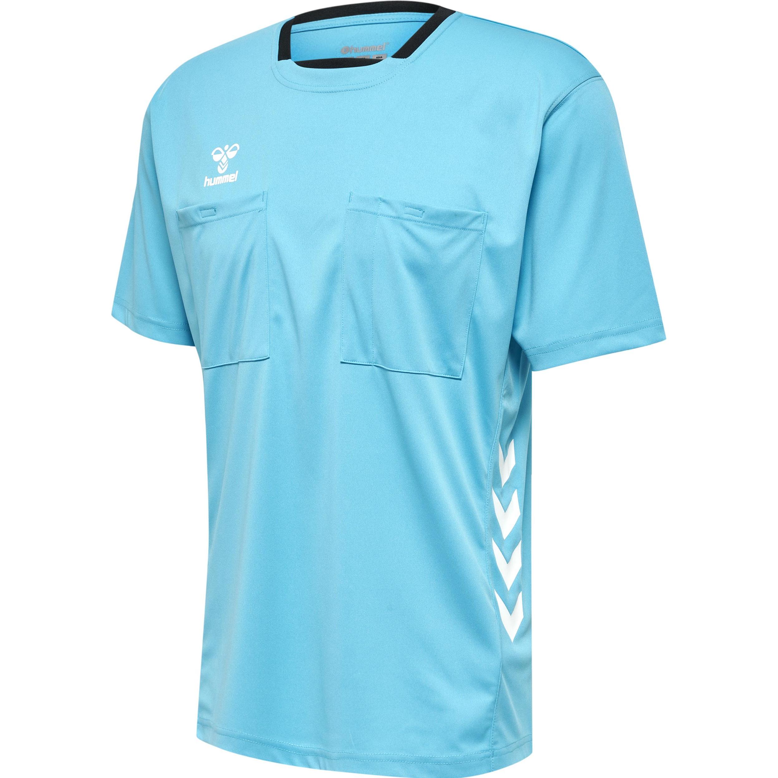 hummel, Herren, Sportshirt, Referee Chevron Jersey S/S (S), Blau, S