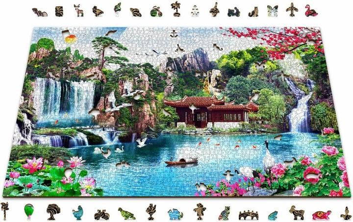 Image du produit WoodenCity WOODEN CITY Puzzle en bois Chutes d'eau dans le jardin japonais 2in1, 2000 pièces ECO (2000 pièces)