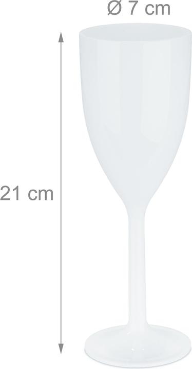 Actual product image Relaxdays 6x wine glasses (22 cl, 6 Glasses, White wine glasses)