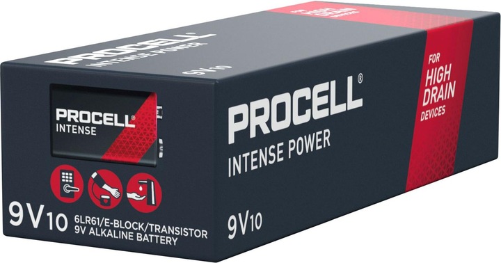 Actual product image Duracell Procell Intense Power (10 pcs., 9V Block, 673 mAh)